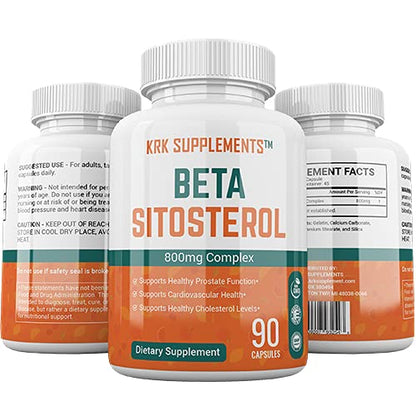 KRK SUPPLEMENTS Bundle Combo for 3 Total Bottles of Beta Sitosterol 800mg