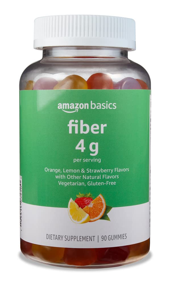 Amazon Basics (previously Solimo) Fiber 4g Gummy - Digestive Health