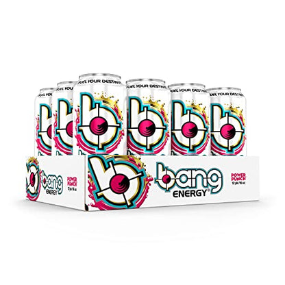 Bang Energy Power Punch, Sugar-Free Energy Drink, 16-Ounce (Pack of 12)