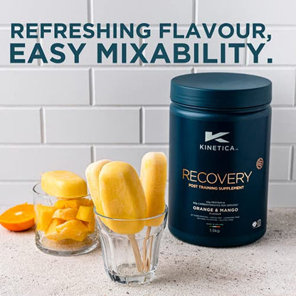 Kinetica Recovery Powder, Post Workout Drink, Muscle Repair and Energy Store Replenisher, 20 Servings, Wild Berry, 1.5kg