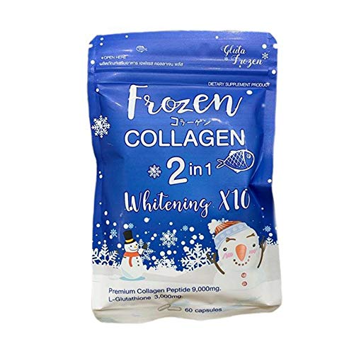 Frozen Collagen 2 in 1 Premium Collagen Peptide & Glutathione, 60 Capsules