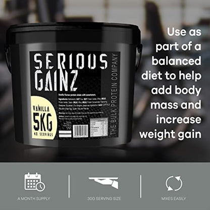 The Bulk Protein Company, SERIOUS GAINZ - Whey Protein Powder - Weight Gain, Mass Gainer