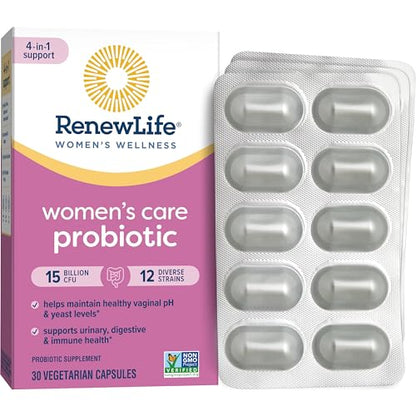 Renew Life Women's Probiotic Capsules, Supports pH Balance for Women, Vaginal, Urinary