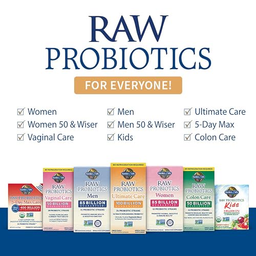 Garden of Life Probiotics for Women and Men - Raw Probiotics Colon Care 50 Billion