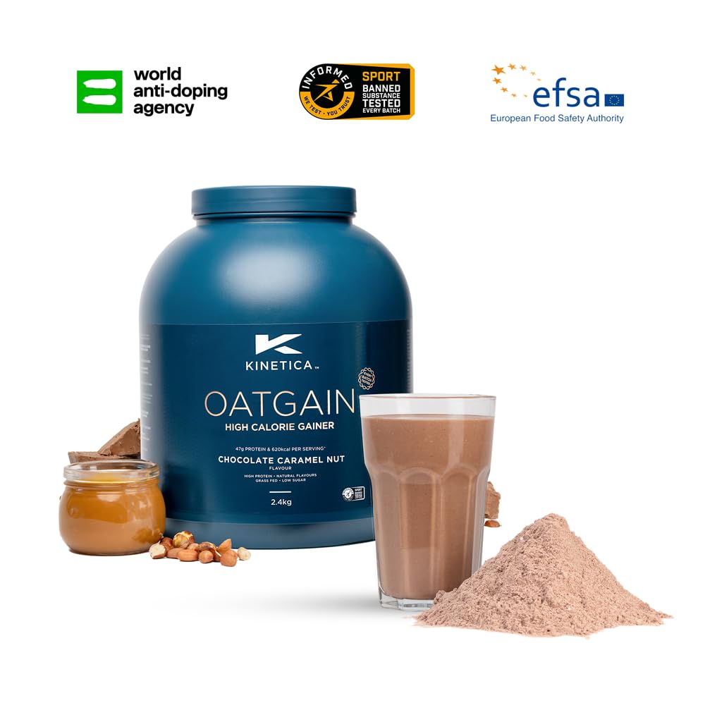 Kinetica OatGain Weight Gainer 600+ Calories & 47g Protein per Serving, 2.4 kg