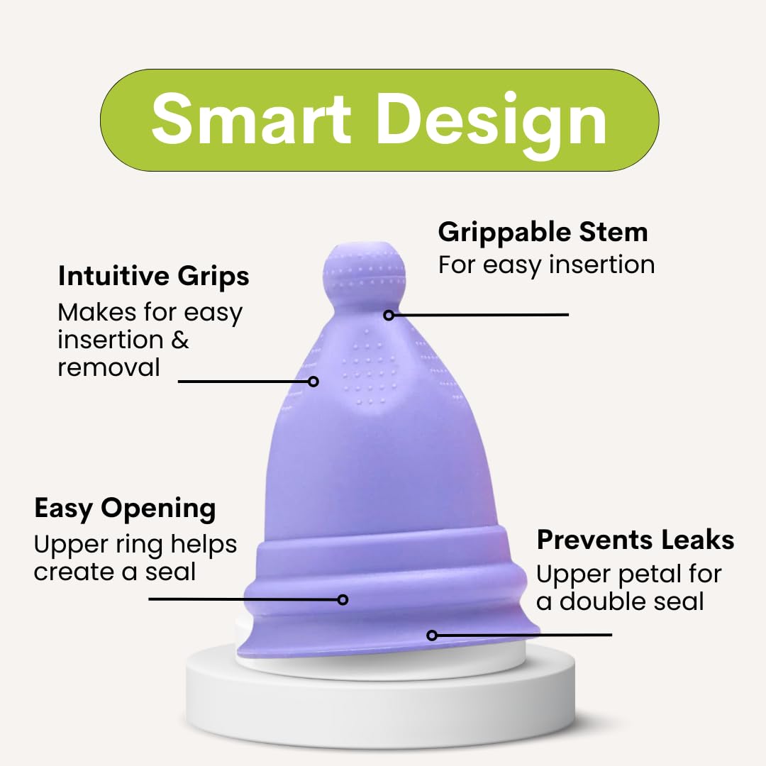 Bfree Menstrual Cup - Reusable Period Cup Leak-Free Eco-Friendly Tampon/Pad Alternative