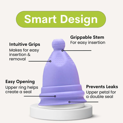 Bfree Menstrual Cup - Reusable Period Cup Leak-Free Eco-Friendly Tampon/Pad Alternative