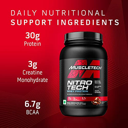 Whey Protein Powder | MuscleTech Nitro-Tech Whey Protein Isolate