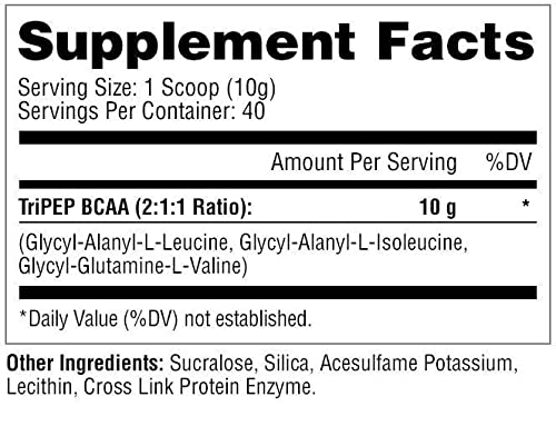 Metabolic Nutrition - TRIPEP - Tri-Peptide Branch Chain Amino Acid, BCAA Powder