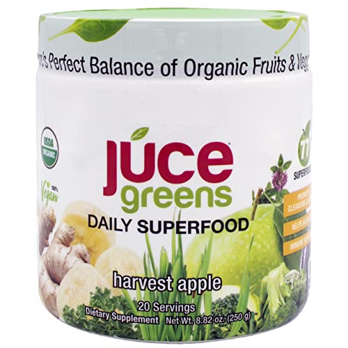 Terra Kai Organics JUCE Green Superfood Powder, Organic Fruits and Veggies Supplement 