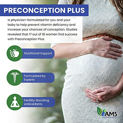 America Medic & Science Preconception Plus (90 Capsules) Conception and Fertility Supplement