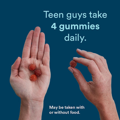 SmartyPants Teen Guy Multivitamin Gummies: Omega 3 Fish Oil (EPA/DHA), Vitamin D3