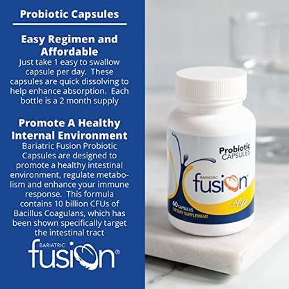 Bariatric Fusion Probiotic Capsule | Easy to Swallow Bariatric Vitamin | 10 Billion CFU