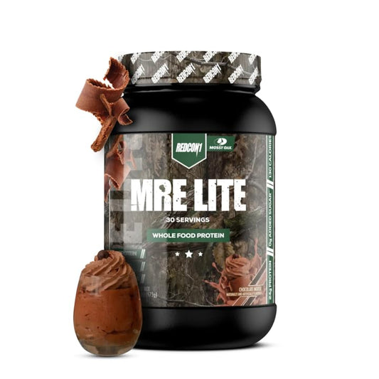 REDCON1 x Mossy Oak MRE Lite Whole Food Protein Powder, Chocolate Moose - Low Carb