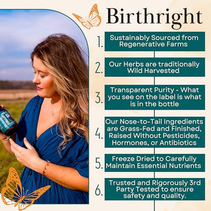 Birthright Complete Prenatal Supplement for Fetal Development… Folate, Choline + DHA