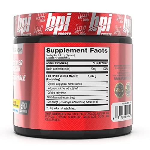 BPI Sports 1.M.R Vortex Pre Workout Powder, Non Habit Forming, Sustained Energy & Nitric