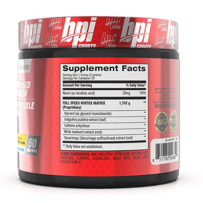 BPI Sports 1.M.R Vortex Pre Workout Powder, Non Habit Forming, Sustained Energy & Nitric