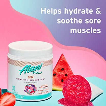 Alani Nu Breezeberry Pre Workout and BCAA Hawaiian Shaved Ice Post Workout Powder Bundle | L-Theanine, Beta-Alanine, Citrulline | Branch Chain Essential Amino Acids | 30 Servings per Container