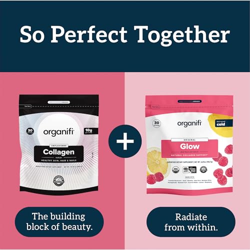 Organifi Collagen Powder - Fuller Hair, Stronger Nails, and Radiant Skin - Replenish