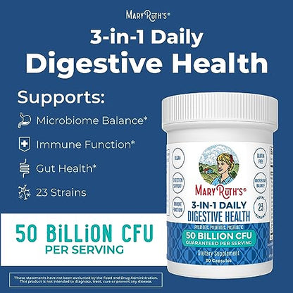 Mary Ruth's 3 in 1 Digestive Health Probiotic, 30 CT