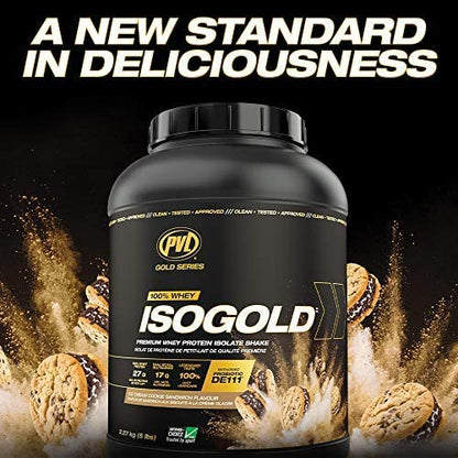 PVL ISO Gold – Grass Fed - Premium Isolate 100% Whey Protein Shake - Orange Krush'd - 908 g