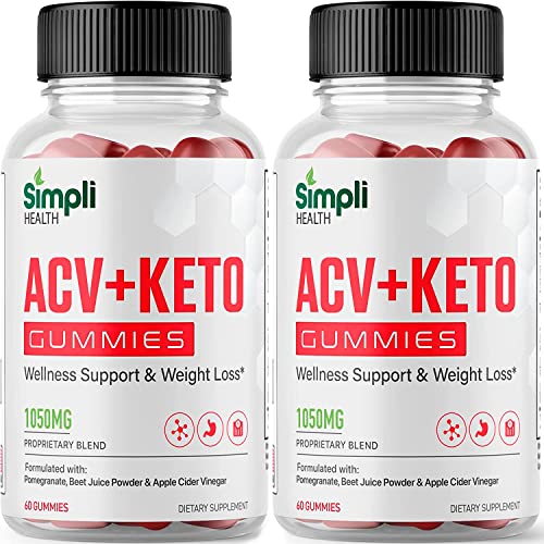 Nutrocell Simpli Health ACV Ketos Gummies Keto Apple Cider Vinegar 1050mg, Simplihealth