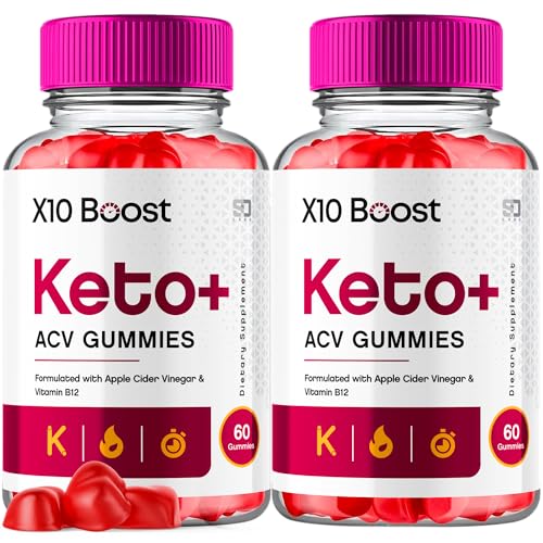 (2 Pack) X10 Boost Keto ACV Gummies Advanced Weight Loss, X10 Boost Keto 