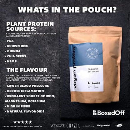 Vegan Protein Powder, Complete Plant Based Protein - 5 Plant Protein Sources - No Additives