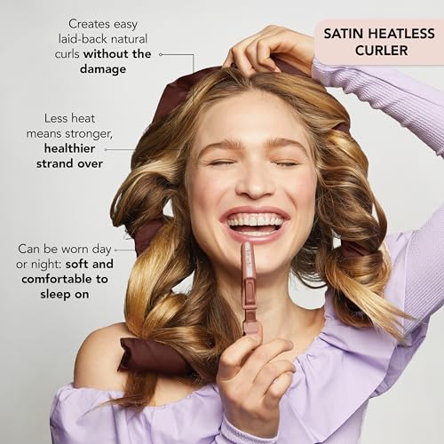 Kitsch Satin Heatless Curling Set XL - Overnight Hair Curlers to Sleep in, Heatless Curls