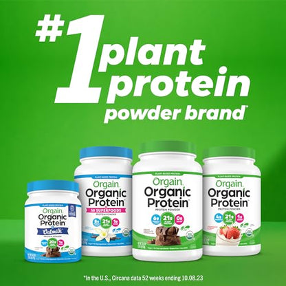 Orgain Organic Vegan Protein Powder, Iced Coffee - 21g Plant Based Protein, Gluten Free