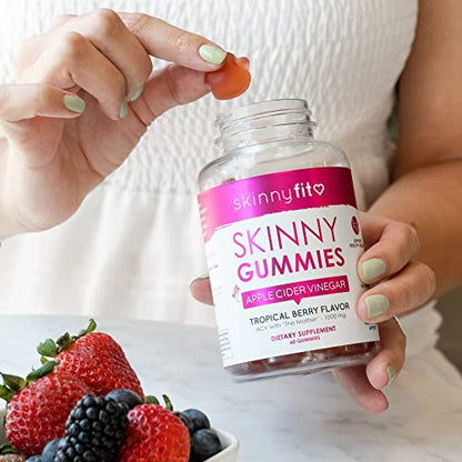 SkinnyFit Skinny Gummies Apple Cider Vinegar Gummies w/ The Mother, Healthy Weight