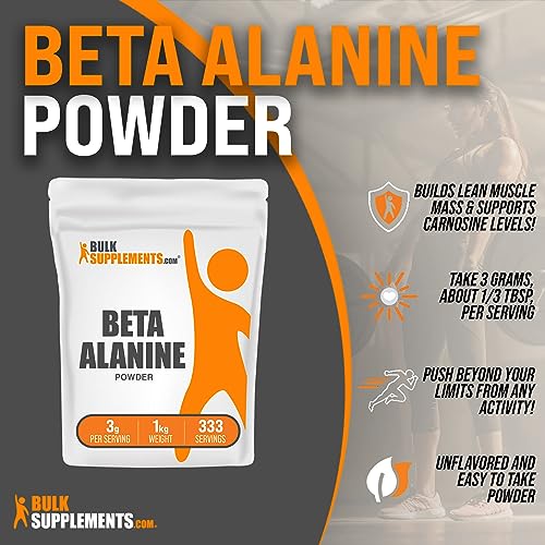 BULKSUPPLEMENTS.COM Beta Alanine Powder - Beta Alanine Pre Workout, Beta Alanine