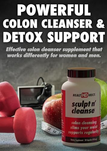 Health Direct Sculpt n' Cleanse - Herbal Colon Cleanse for Digestive Health & Regularity