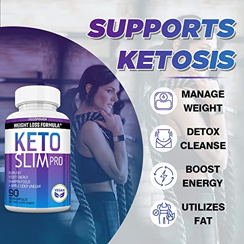 VEGEPOWER Keto Pills Apple Cider Vinegar Weight Loss Fat Burner Ketosis Diet Support