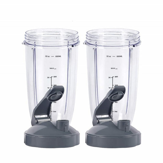 Blender Cups for Nutribullet Blender, 32OZ Cup with Flip Top To Go Lid Compatible 