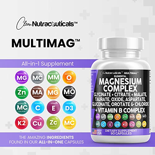 Magnesium Complex 2285mg with Glycinate Citrate Malate Oxide Taurate