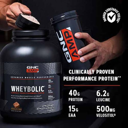 GNC AMP Wheybolic | Targeted Muscle Building and Workout Support Formula | Pure Whey