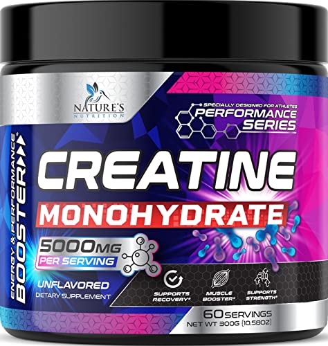 Micronized Creatine Monohydrate Powder - 100% Pure Unflavored Creatine Powder 