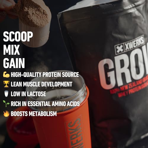 Xwerks Grow 100% New Zealand Grass-Fed Whey Protein - 25g of Pure Isolate Protein