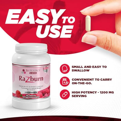 BioSource Labs Razburn – Premium Thermogenic Complex Pills with Natural Ingredients