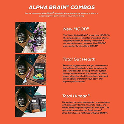 ONNIT Alpha Brain (120ct) - Over 1 Million Bottles Sold - Premium Nootropic Brain Sup