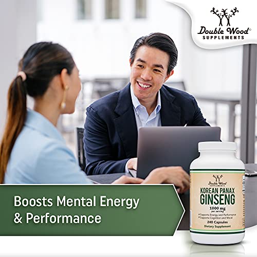 Ginseng Capsules (Korean Red Ginseng Extract, Panax Ginseng 10% Ginsenosides)