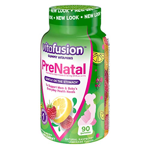 vitafusion PreNatal Gummy Vitamins, Raspberry Lemonade Flavored, Pregnancy Vitamins for Women