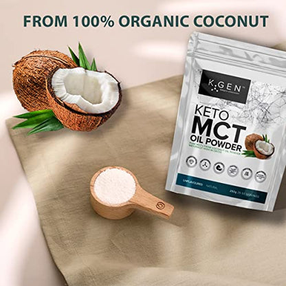 Keto MCT Oil Powder Pure Coconut MCT Keto Coffee Creamer | Premium Quality C8 Easily Absorbed & Digested - Ideal for Paleo & Vegan Diets