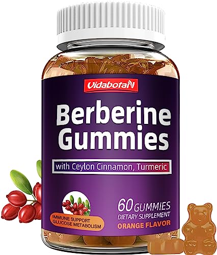 Berberine Gummies with Ceylon Cinnamon 2000mg High Potency Berberine HCI Supplement