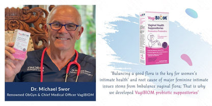 Biom Vaginal Probiotic Suppository: Natural Vaginal pH and Odor Control Regimen; Balance