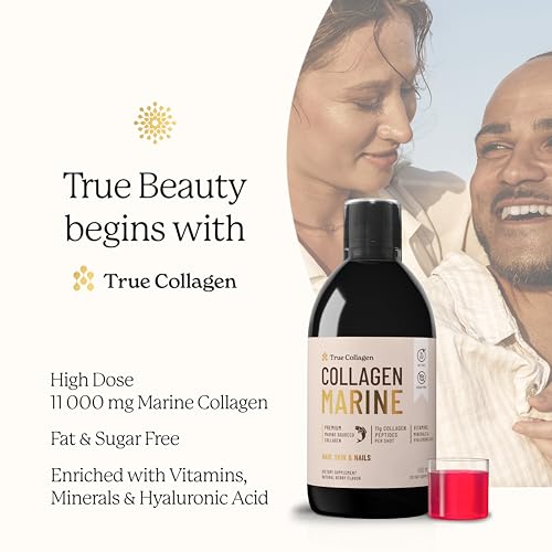 True Collagen - Premium 11000mg Collagen Marine I Pure Hydrolyzed Collagen (Type I & III)