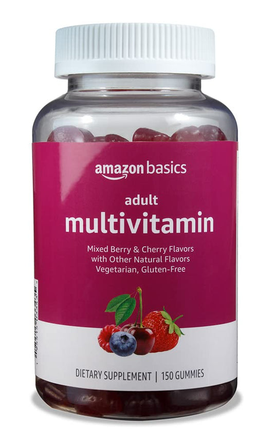 Amazon Basics Adult Multivitamin, 150 Gummies, 75-Day Supply, Mixed Berry