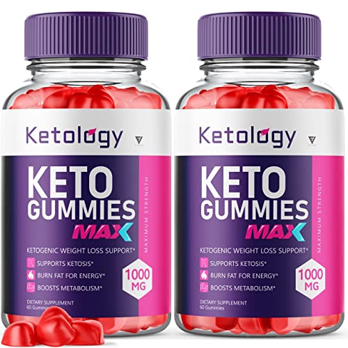 (2 Pack) Ketology Keto ACV Gummies Advanced Weight Loss Ketosis Supplement