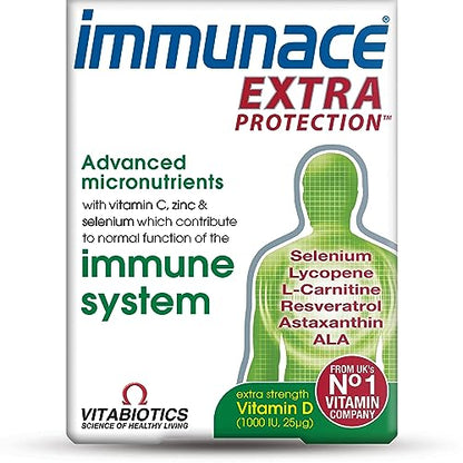 Vitabiotics Immunace Extra Protection Tablets, 30 count